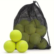 Resim 3 adet/1 adet Taşınabilir Premium Dayanıklı Tenis Topu, Yüksek Esneklik, Çok Amaçlı Kimyasal Lif Yün Kauçuk Tenis Topu, Başlangıç Antrenmanı & Açık Hava Sporları Eğitimi, Seyahat, Plaj & Park için Tenis Uygun 