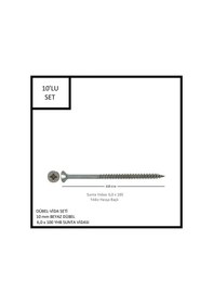 Resim Dübel-vida Seti, Beyaz Dübel 10 Mm, 6,0x100 Yhb Sunta Vidası, 10 Adet 