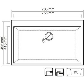 Resim Real Stone K003 Didyma 58 Granit Eviye Beyaz 76.5 x 50 CM Tezgah 