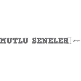 Resim Siyah Mutlu Seneler Yazılı Banner, Özel Gün, Davet Organizasyonu ,yeni Yıl, Yılbaşı Sofrası, Simli Eva Banner 