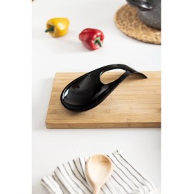 Resim sky akrilik siyah tezgah üstü kirli kaşıklık & kepçe altlığı 