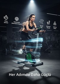 Resim Triathlon T-222 LCD Ekran Zaman-Mesafe-Hız-Kalori-Odometre Ayarlanabilir Sele Kondisyon Bisikleti 