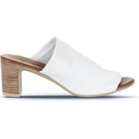 Resim Bueno Shoes Beyaz Deri Kadın Topuklu Terlik 01WN1503 01WN1503 