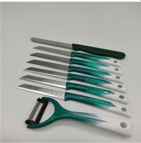 Resim Solingen Yeşil-Beyaz 8 Parça Mutfak Seti 