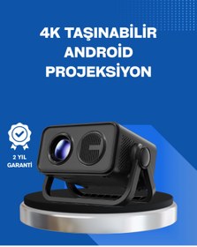 Resim Eco Lounge Android TV 11 İşletim Sistemli Elektrikli Odaklama Projektör 