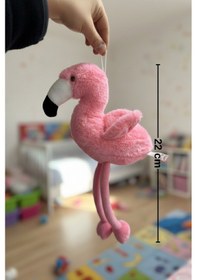 Resim Sevimli Peluş Flamingo Peluş Oyuncak - Yumuşak Uyku Arkadaşı - Çocuk Odası Dekorasyonu 22 Cm Çok Renkli 