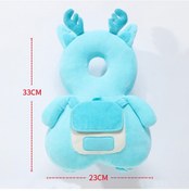 Resim Dianziye Yazlık Bebek Yürüme Korumalı Kafa Yastığı - Gelişmiş Geyik Desenli, Solunumlu Materyal, Yatay Sabitleme Kemer + Sıkma Sesli Özellikli, Fabrikadan Doğrudan 