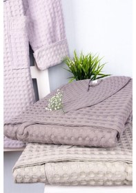 Resim Baveno %100 Organik Pamuk Şalyaka Pike Bornoz 