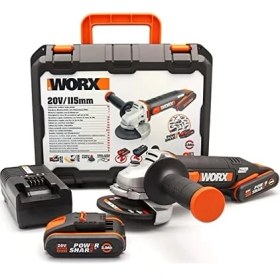 Resim WX800 20VOLT 2.0 Ah. Li-Ion Çift Akülü 115MM Profesyonel Şarjlı Avuç Taşlama 