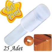 Resim Raf Pimi Plastik Başlı Cam Tutucu Çivisi Mobilya Dolap Pimi Şeffaf 25 Adet 