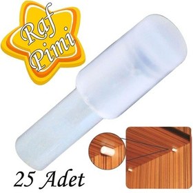 Resim Raf Pimi Plastik Başlı Cam Tutucu Çivisi Mobilya Dolap Pimi Şeffaf 25 Adet 