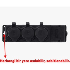 Resim Mercure Monofaze 3'lü Kauçuk Grup Priz 