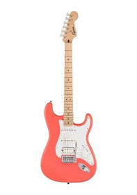 Resim Squier 0373202511 Sonic Stratocaster Hss Elektro Gitar Tahitian Coral Mercan Rengi Akçaağaç Klavye Ve Beyaz Pickguard 