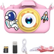 Resim Zuomee Çocuk Dijital Fotoğraf Makinesi Çift Lens 2 Inç IPS Ekran 20 Mp 1920P Video 32GB Kart (Yurt Dışından) 