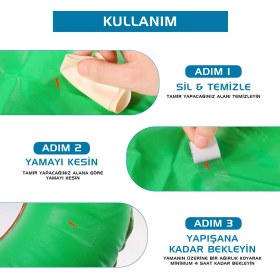 Resim Atik Camp PVC Çizme Tamir Yaması - Antrasit - Tulum Çizme / Kasık Çizme / Neopren Çizme 