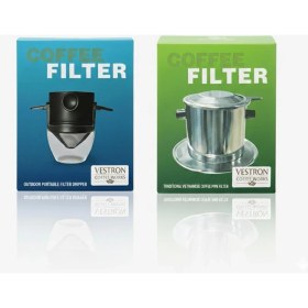 Resim PremiumPort Katlanabilir Outdoor Kahve Demleme Seti, Pour Over ve Phin Filtreli Çiftli Set 