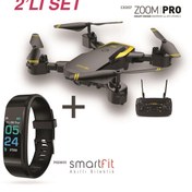 Resim Corby CX007 Zoom Pro Smart Katlanabilir Drone + Polosmart PSSW01 Akıllı Bileklik 