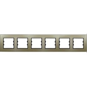 Resim Asfir Schneider Asfora Serisi Alüminyum Onyx Altılı Çerçeve Alg306-71 Modeli 