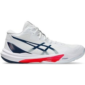 Resim Asics Sky Elite Ff Mt 3 Erkek Voleybol Ayakkabısı 1051a081-104 Beyaz Beyaz 