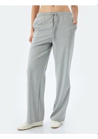 Resim Koton Düz Bol Paça Cepli Eşofman Pantolon Gri 5sak40226pw Gri 