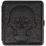 Resim Akmanlarlaser Atomic German 3d Deri Kısa Sigara Tabakası 18li Skull 