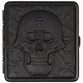 Resim Akmanlarlaser Atomic German 3d Deri Kısa Sigara Tabakası 18li Skull 