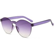 Resim Moonbıffy Motosiklet Moda Yuvarlak Şeker Lens Uv400 Çerçevesiz Güneş Gözlüğü Kadın/erkek Whıtekahverengi51gri Gri 