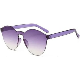 Resim Moonbıffy Motosiklet Moda Yuvarlak Şeker Lens Uv400 Çerçevesiz Güneş Gözlüğü Kadın/erkek Whıtekahverengi51gri Gri 