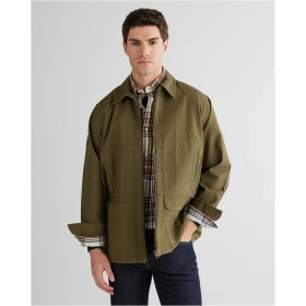 Resim Gant Erkek Yeşil Oversize Fit Fermuarlı Logolu Gömlek 3824313T.301 