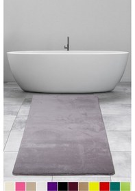 Resim Bonny Home Elite Gri 80x150 Cm Peluş Banyo Paspası Kaymaz Tabanlı Gri 