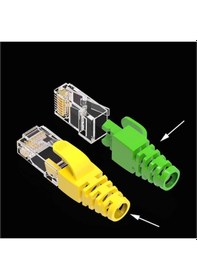 Resim 500 Adet - Yeni Nesil Cat5e / Cat6 Rj45 Koruyucu Kılıf Boot - Renkli 
