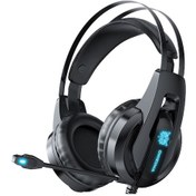 Resim Onıkuma K16 Kablolu Kulaklık Mikrofonlu Oyun Kulaklıkları Led Rgb Işıkları Gürültü Önleyici Kulaklıklar Bilgisayar Pc Oyuncusu İçin 