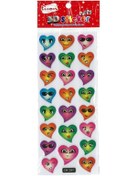 Resim Ticon 3d-23 Kalp Şekilli-7 Puffy Sticker 236185 