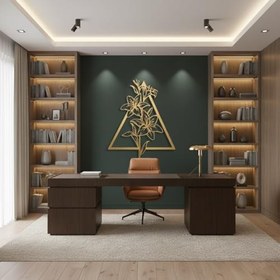 Resim Sezart Modern Çiçek Metal Duvar Tablosu Siyah 38 x 51,5 