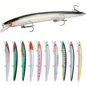 Resim 1 adet 13.7cm/14g Uzun Atışlı Balıkçılık Yemi, Karides Turna Balığı için Plastik Sert Crankbait, Tatlısu Deniz Balıkçılığı için Yüzen Balıkçılık Yemi 
