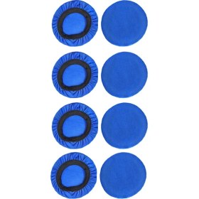 Resim Quartz Realm 4 Çift 8cm Elastik Earpad Kapakları Kapak Kapakları Gerilebilir ve Yıkanabilir Hijyenik Earcup Koruyucular Mavi (Yurt Dışından) 