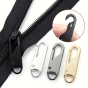 Resim 4/8/10 Paket Yüksek Kaliteli Çıkarılabilir Zip Çekme, Çantalar, Giyim, Ceketler, Sırt Çantaları, Botlar, Cüzdanlar için Dayanıklı Metal Kayar - Anında Zip Onarım - Çeşitli Renkler: Siyah, Altın, Gri, Gümüş Gri, Kolay Kurulum Zip Aksesuarları 