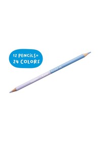 Resim Carioca Çift Taraflı Kuru Boya Kalemi Pastel Renkler 12’li (24 Renk) 
