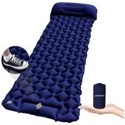 Resim Ayak Pompasında Kamp Yapımı İçin Yastık İle Şişme Uyku Pedi Hızlı Enflasyon Diğer 