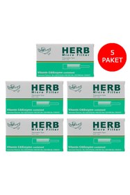 Resim tbek Herb Micro Filter KullanAt Sigara Ağızlığı 5li Paket 