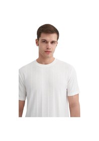 Resim Cazador Erkek Regular Fit Bisiklet Yaka Tişört 4203 Ekru 
