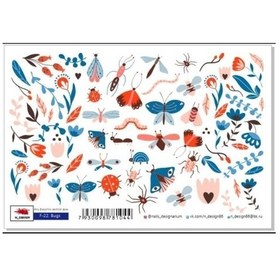Resim Tnl Professionel Takma Tırnak Stiker F-22 