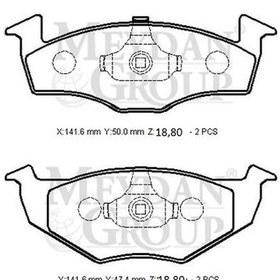 Resim Volkswagen Polo Classıc 96/01 Ön Fren Balatası Disk 141,6x50x18,60/141,6x47,4x18,60 Bram - Fren Ve Ekipmanları 