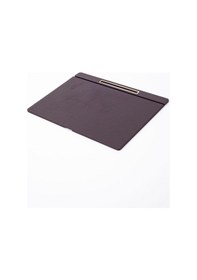 Resim Turgut Office Deri Kapaklı Masa Sümeni Kahve Gold Detaylı 50 x 35 CM 