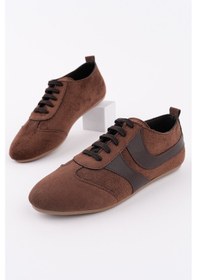Resim Muggo Vibe Bağcıklı Günlük Kadın Sneaker Spor Ayakkabı Kahverengi 