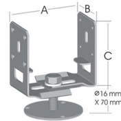 Resim Ermo Ayarlı Tablalı Pergola Ayağı Mukavim 3 Mm 