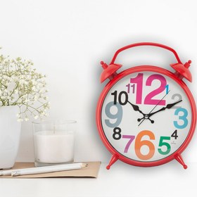 Resim Galaxy Rakam Detaylı Masa Saati - Kırmızı - 31 cm 