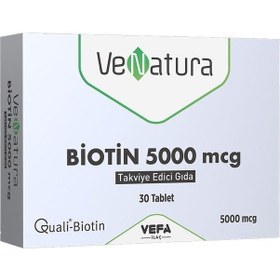Resim Venatura Biotin 5000 Mcg Takviye Edici Gıda 30 Tablet 