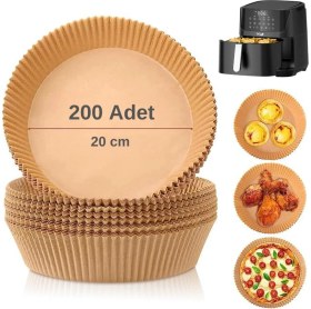 Resim Özbience 20CM Hava Fritözü Için Dayanıklı Pişirme Kağıdı, Taşınabilir ve Uyumlu 