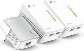 Resim Tl-Wpa4220T Kit 300 Mbps 3 Lü Kit Powerline Adaptör Ağ Kiti TP-Link